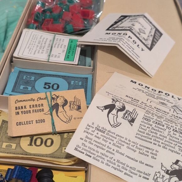 Vintage 1950's version of Parker Brother’s Monopoly game Antique - Picture 13 of 15